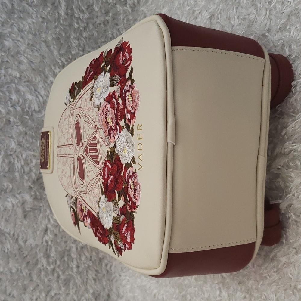 NWT Loungefly Darth Vader Floral embroideries mini backpack - Picture 8 of 16